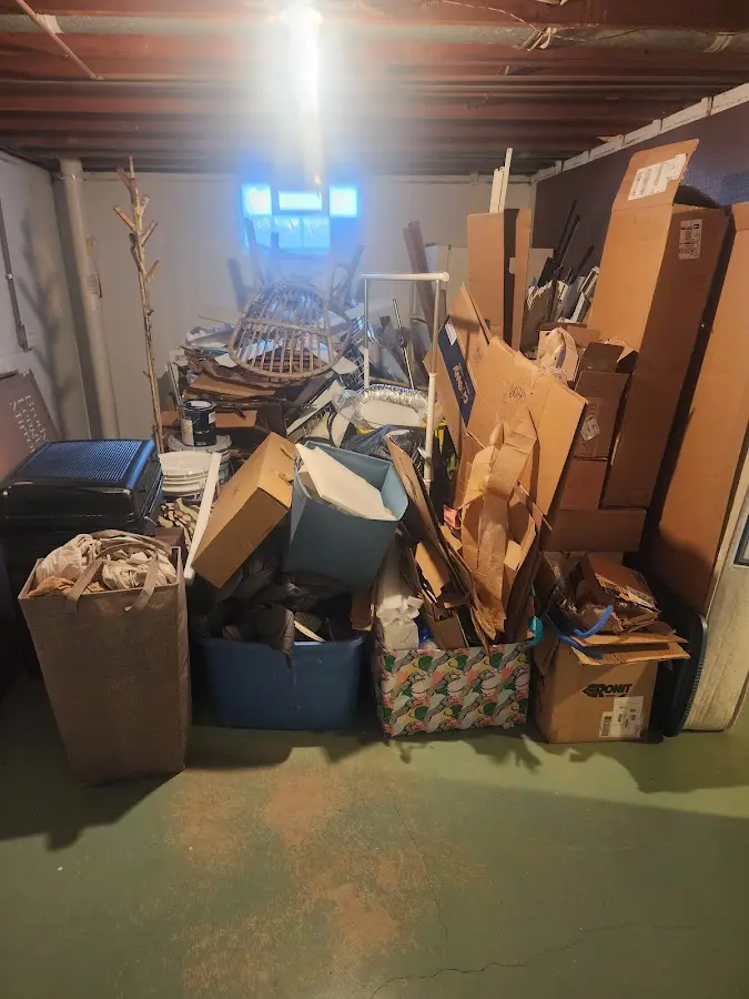 Roll-off dumpster container at job site for 6 Yard Dumpster Rental in Ville Platte